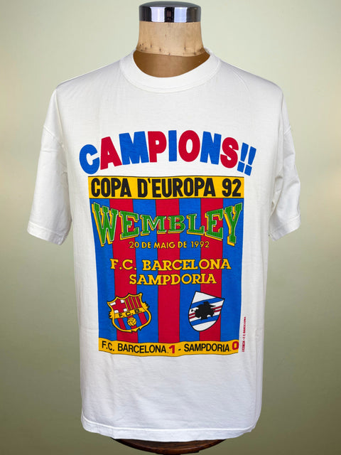 T-Shirt • 1992 • Champions League • Sampdoria vs Barcelona • Campions European Cup Final Bootleg T-Shirt 