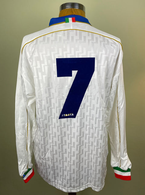 Jersey | National | Italia | 1995 | Attilio Lombardo | vs Ukraine | Euro 96 Qualifiers