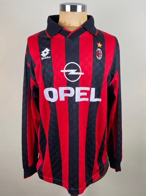 Match Shirt • Club • AC Milan • 1995 • Lotto • Home • #29 • Alessandro Costacurta • Match Worn