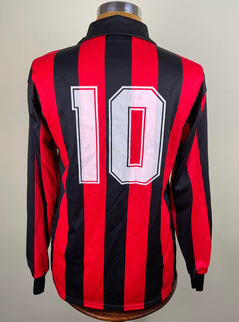 Ruud Gullit's match worn 1987 AC Milan home football shirt with red and black stripes
