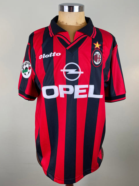 Match Shirt • Club • AC Milan • 1997 • Lotto • Home • #10 • Dejan Savićević • vs Vicenza