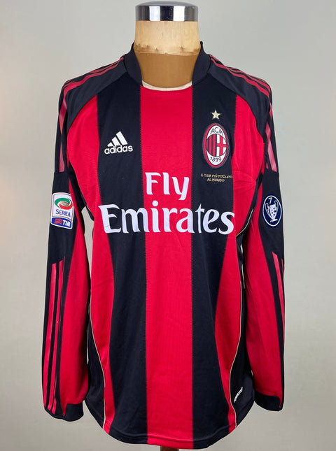 Match Shirt • Club • AC Milan • 2010 • Adidas • Home • #80 • Ronaldinho • Match Worn